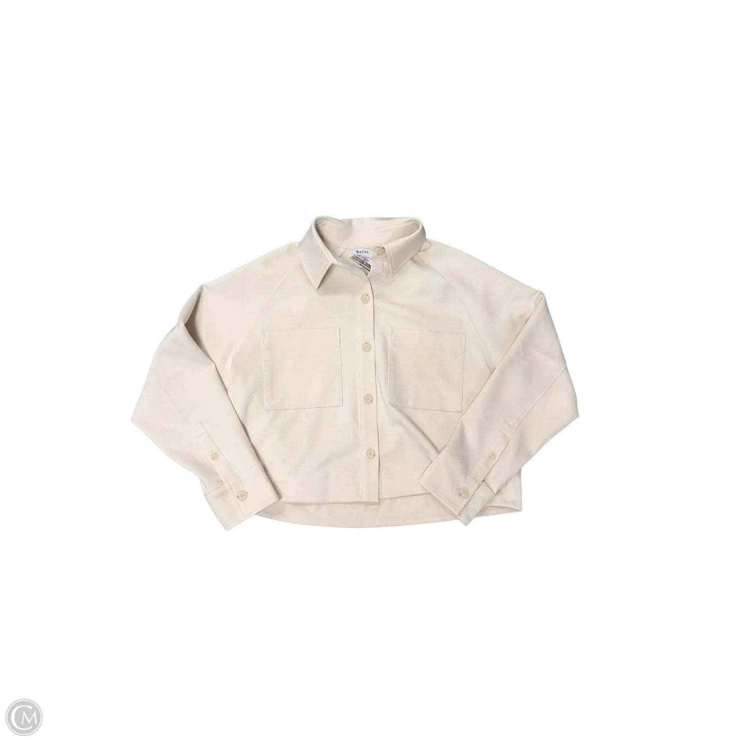 Jacket Shirt By Athleta In Cream, Size: S