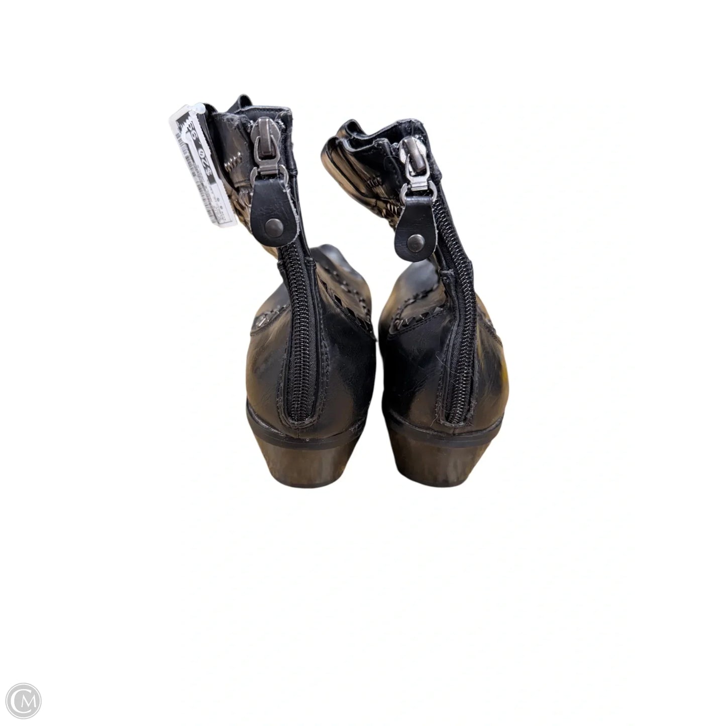 Boots Ankle Heels By Clothes Mentor In Black, Size: 8.5