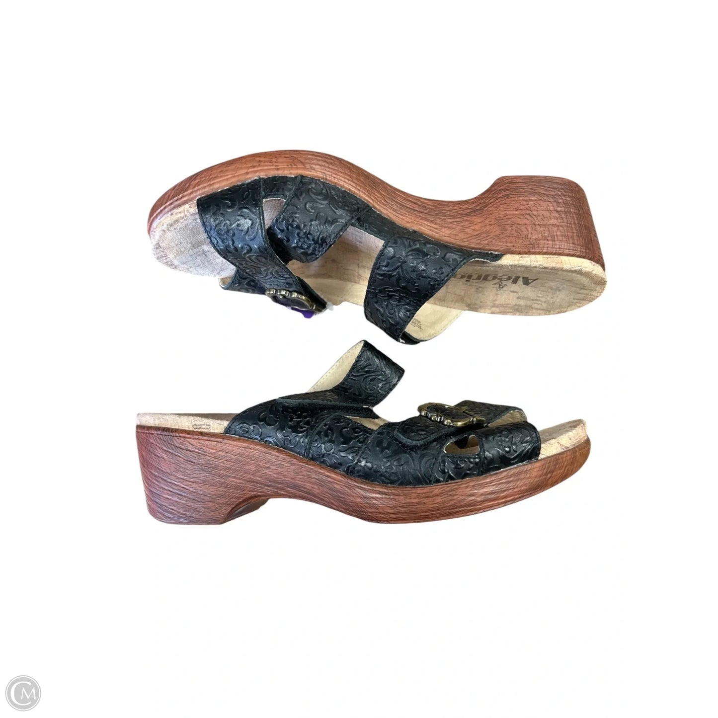 Sandals Heels Block By Alegria In Black, Size: 8.5