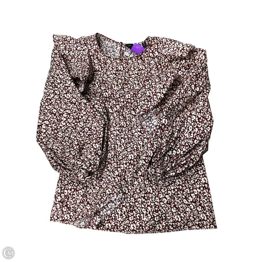 Blouse 3/4 Sleeve By Ted Baker In Maroon, Size: 8