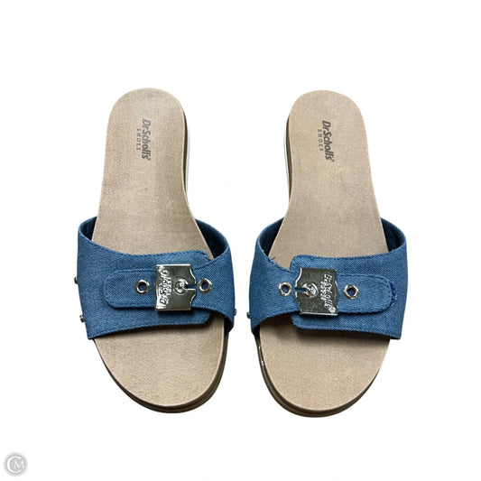 Sandals Flats By Dr Scholls In Blue, Size: 9