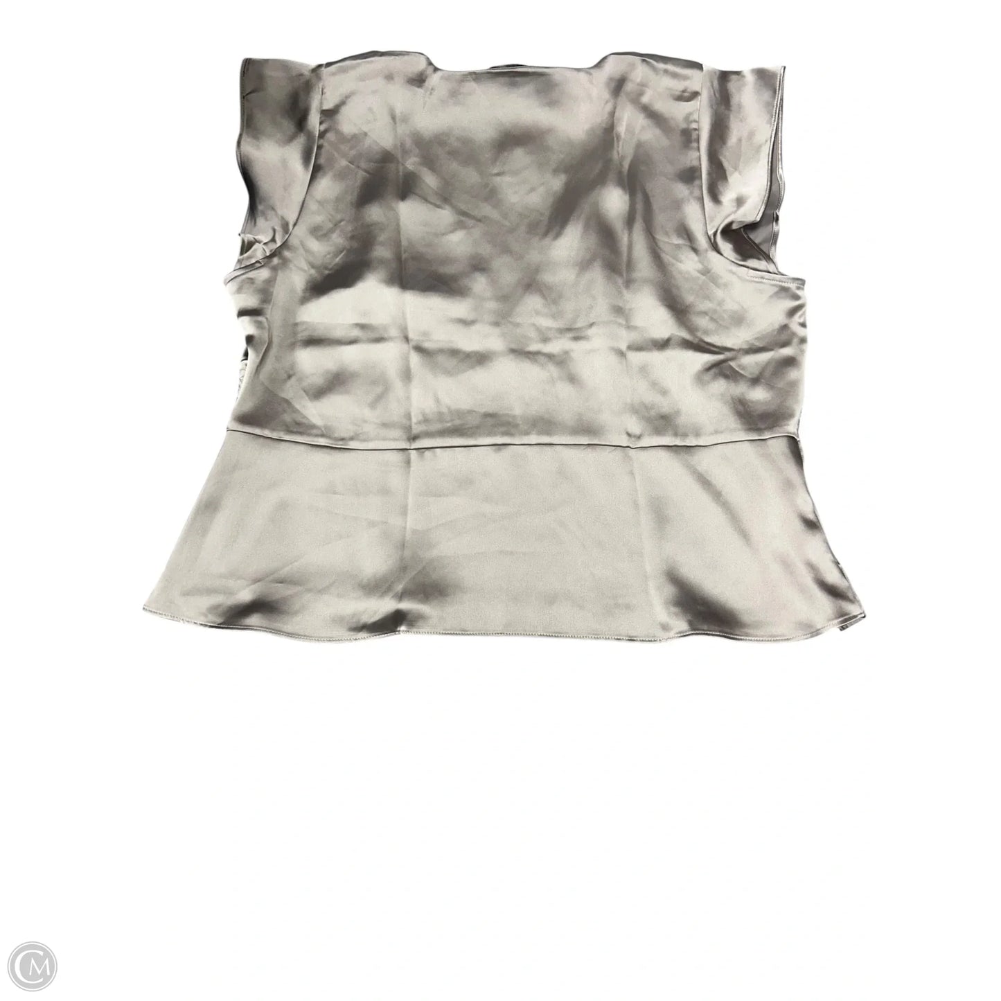 Top Short Sleeve By Loft In Taupe, Size: 18