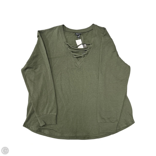 Top Long Sleeve By Torrid In Green, Size: 1x