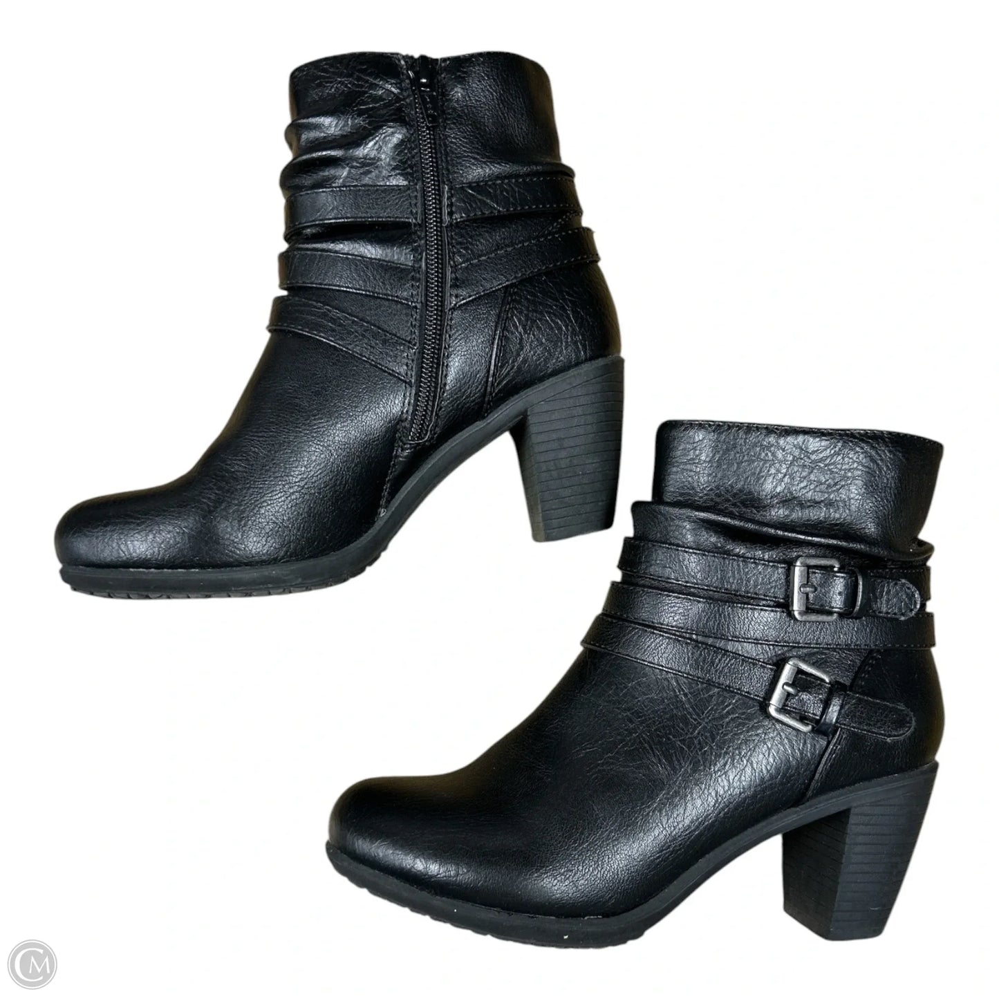 Boots Ankle Heels By Croft And Barrow In Black, Size: 7