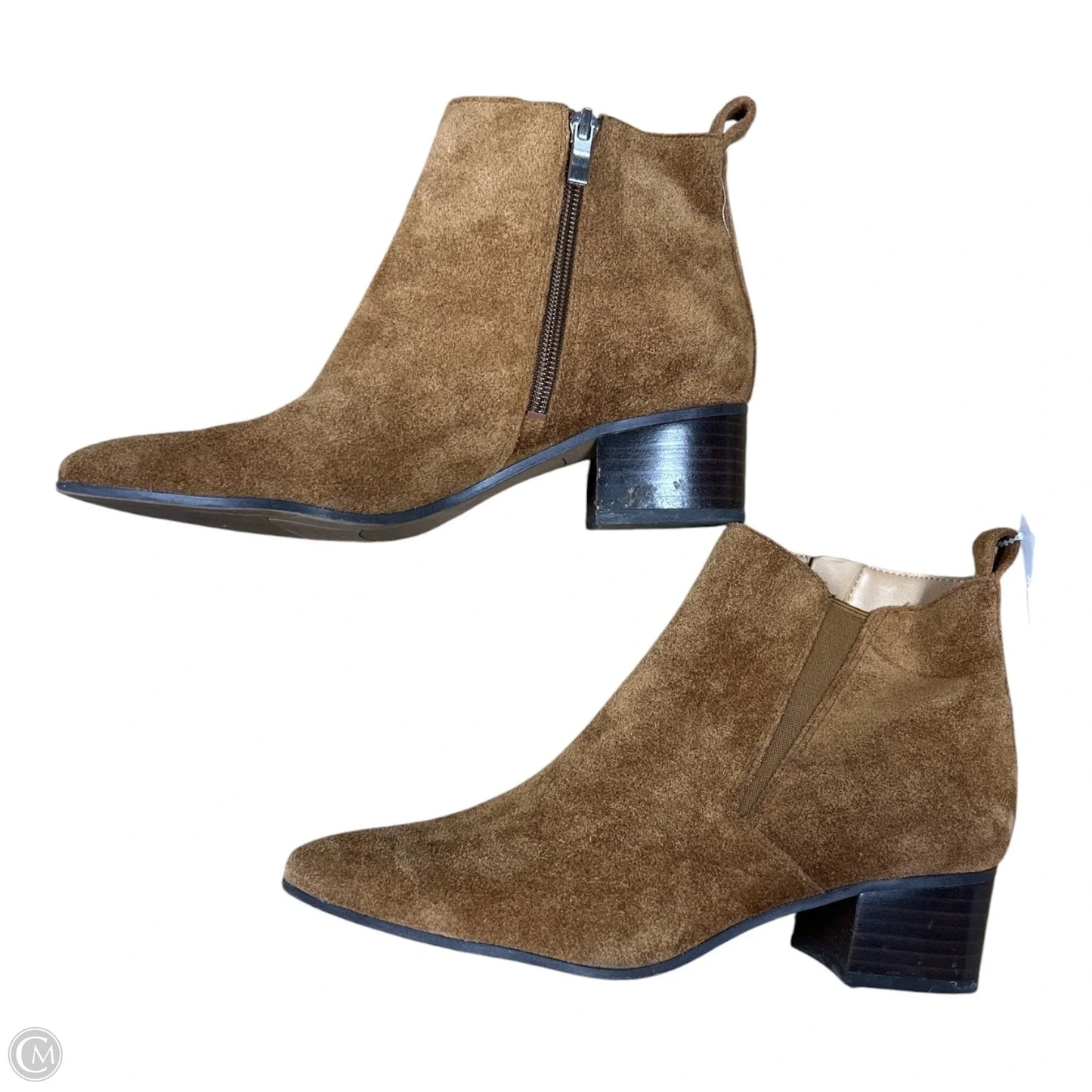 Boots Ankle Heels By Franco Sarto In Brown, Size: 7.5