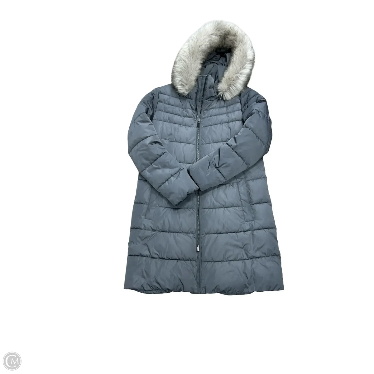 Coat Puffer & Quilted By Dkny In Grey, Size: S
