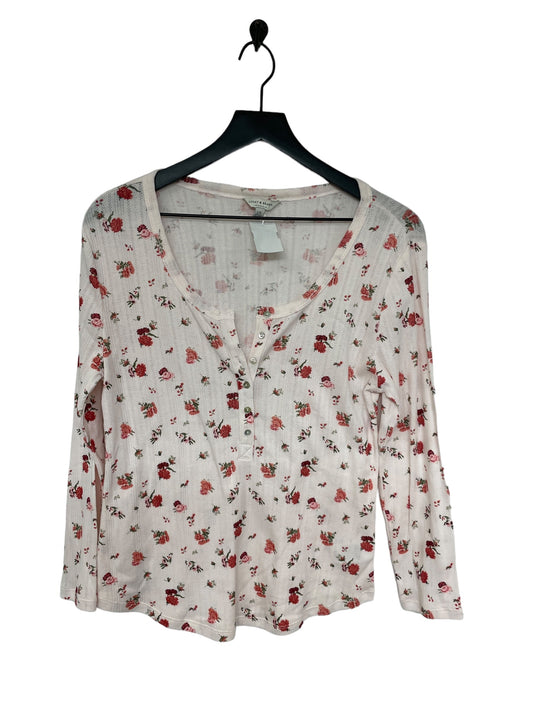 Floral Print Top Long Sleeve Lucky Brand, Size L