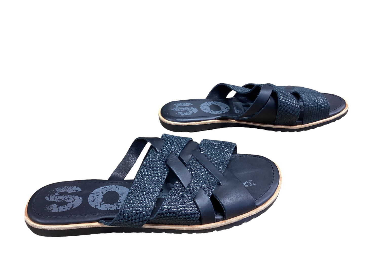 Black Sandals Flats Sorel, Size 8