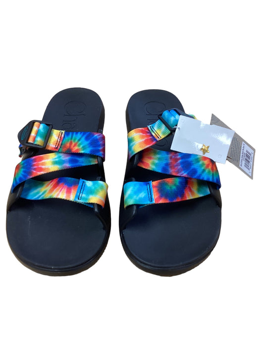 Multi-colored Sandals Flats Chacos, Size 10