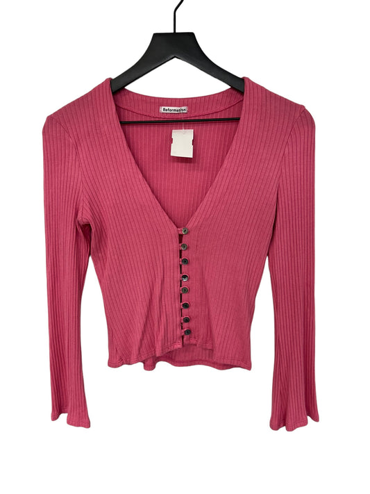 Pink Top Long Sleeve Reformation, Size M