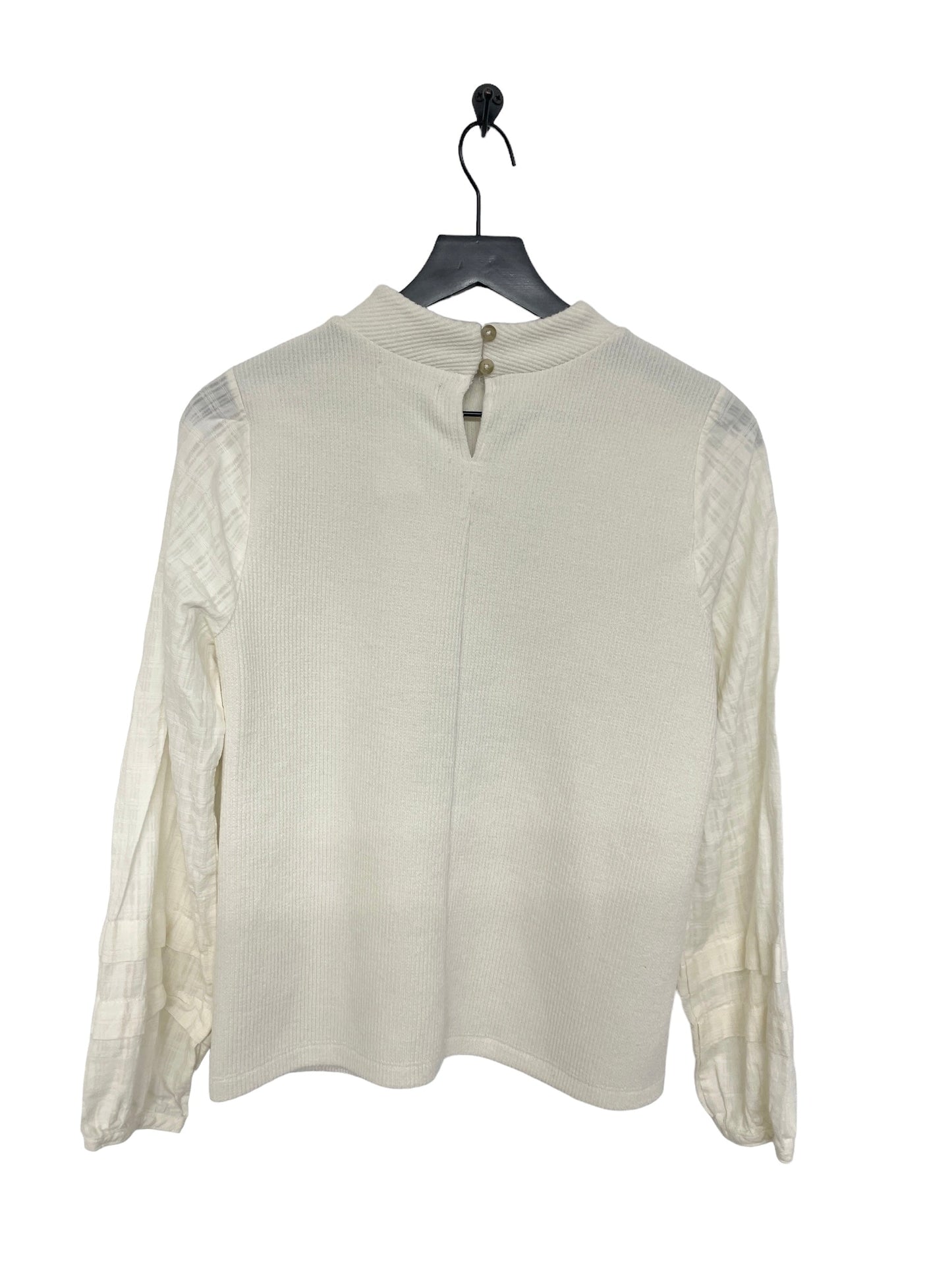 Cream Top Long Sleeve Madewell, Size M