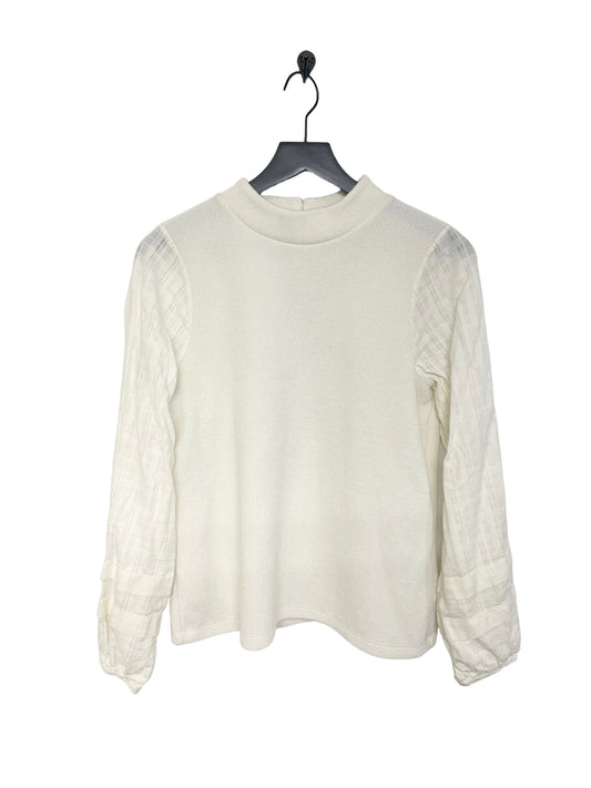 Cream Top Long Sleeve Madewell, Size M