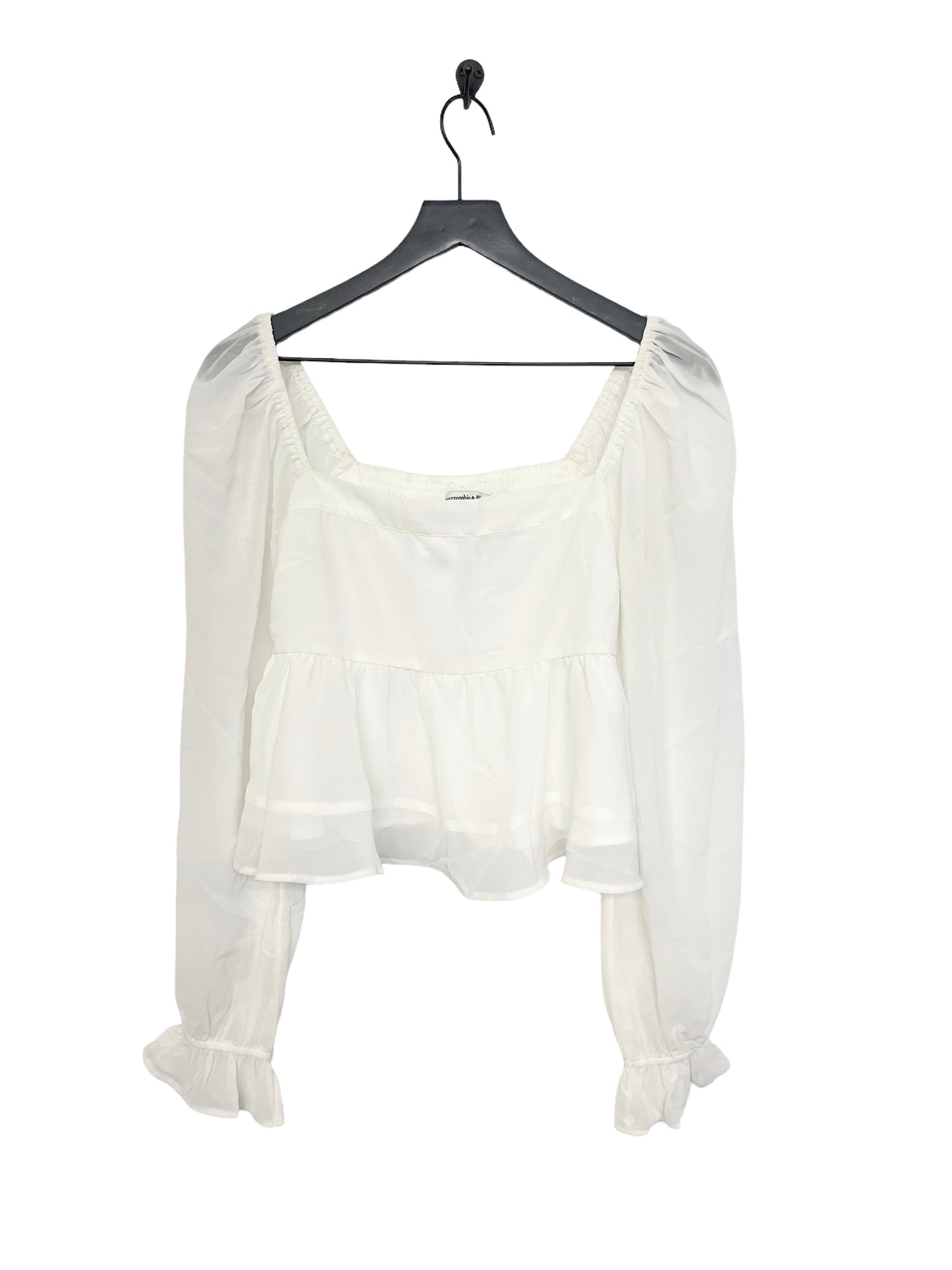 White Top Long Sleeve Abercrombie And Fitch, Size M