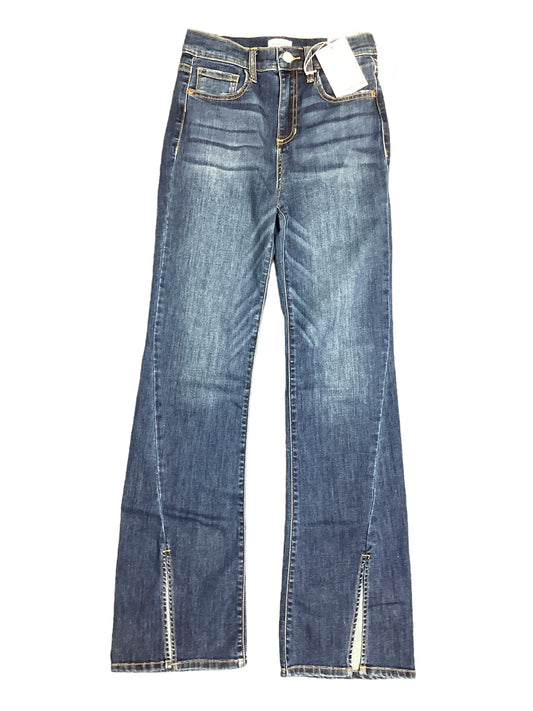 Blue Denim Jeans Flared Sneak Peek, Size 2