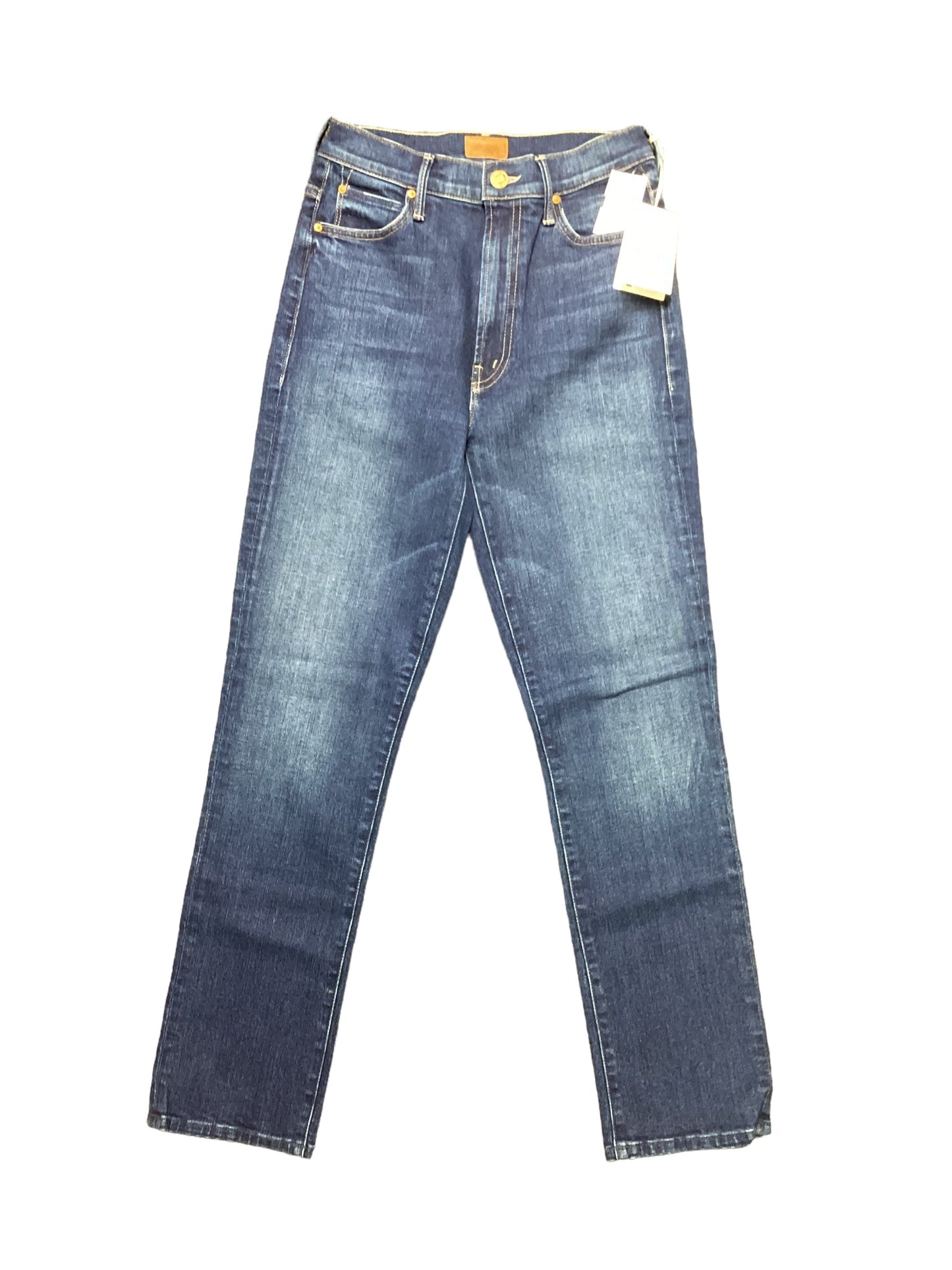 Blue Denim Jeans Straight Mother Jeans, Size 0