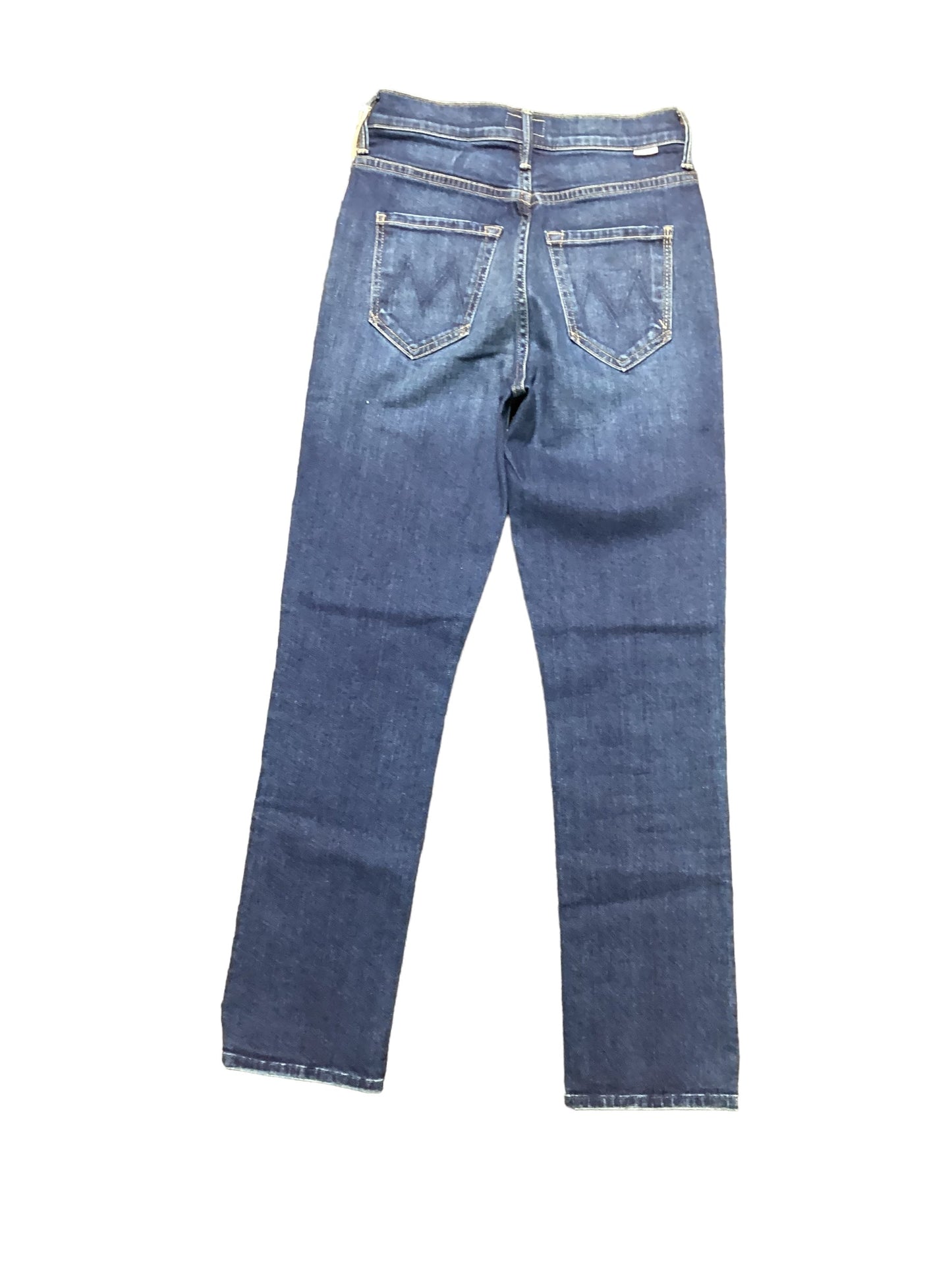 Blue Denim Jeans Straight Mother Jeans, Size 0