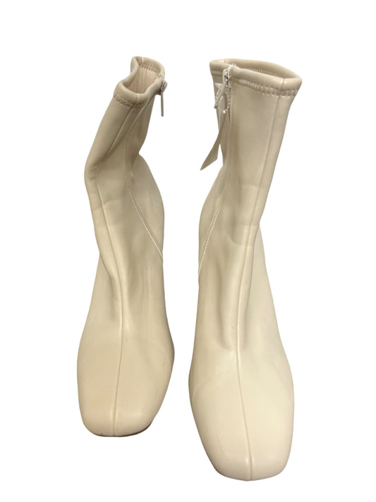 Boots Ankle Heels By A New Day In Cream, Size: 8.5