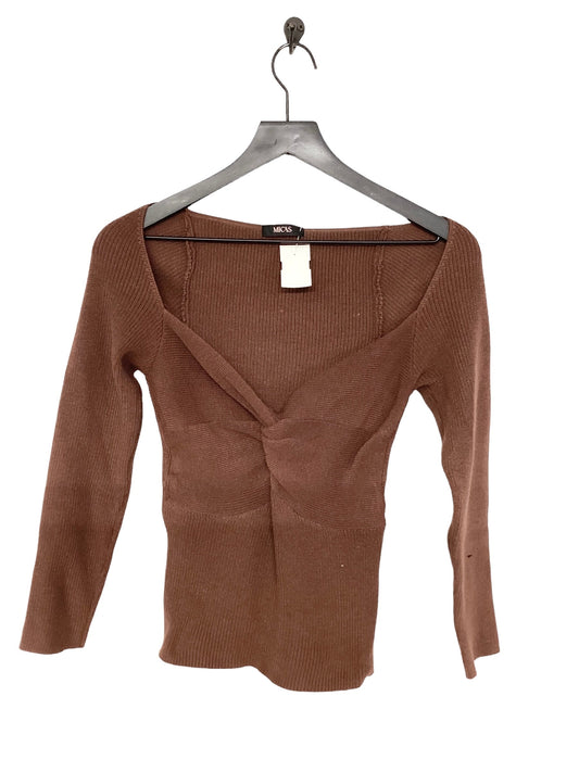 Top Long Sleeve By Cmc In Brown, Size: L