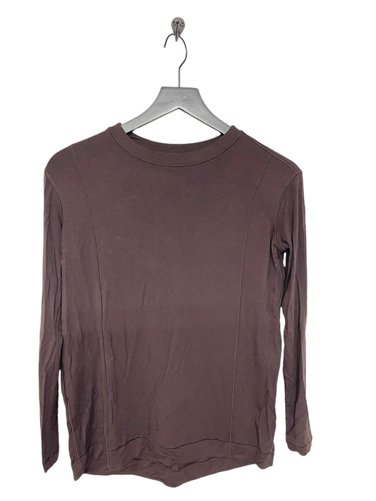 Athletic Top Long Sleeve Crewneck By Lululemon In Brown, Size: 2