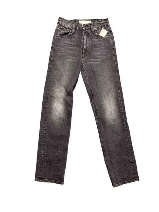 Jeans Straight By Mother Jeans In Black Denim, Size: 0