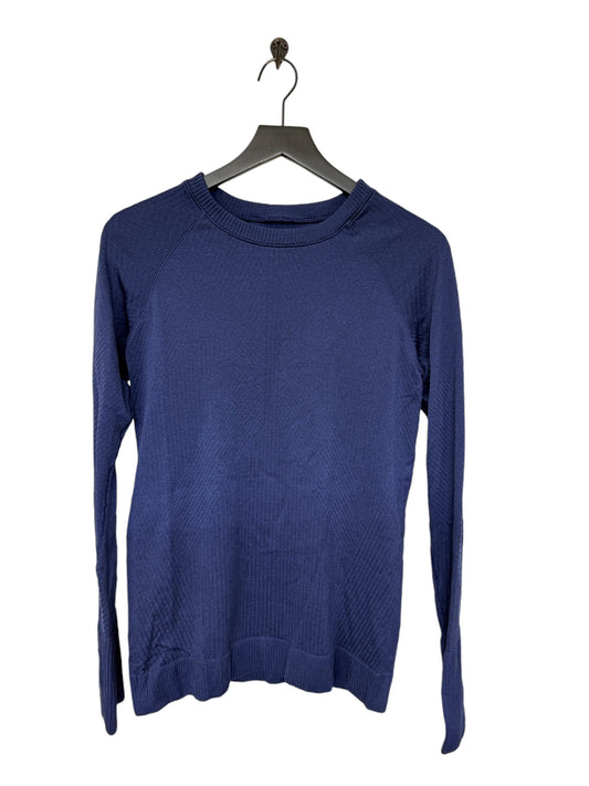 Athletic Top Long Sleeve Crewneck By Lululemon In Navy, Size: 8