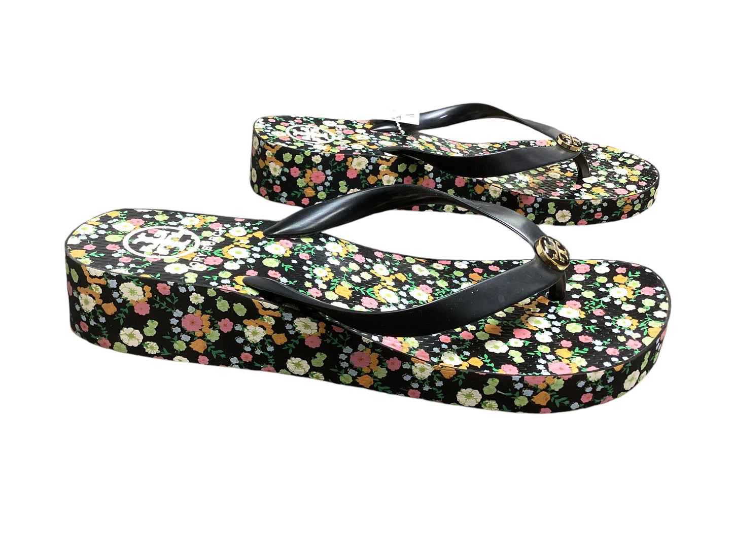 Sandals Flip Flops By Tory Burch In Floral Print, Size: 10.5