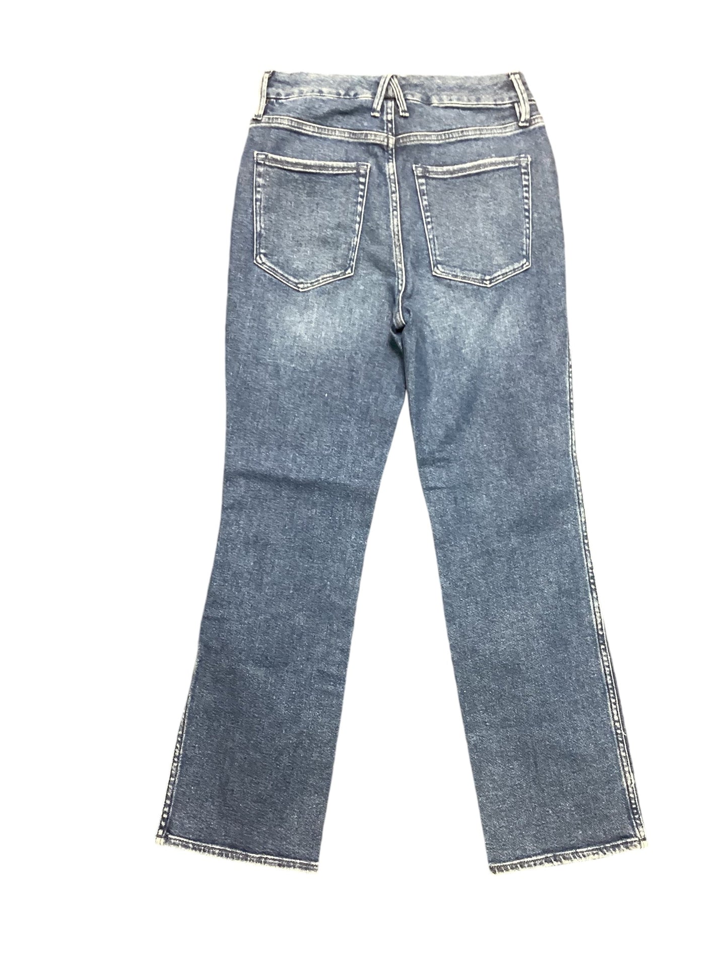 Jeans Straight By Good American In Blue Denim, Size: 4