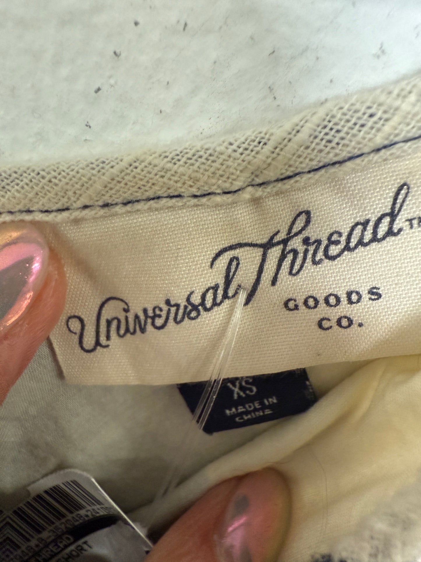 Dress Casual Short By Universal Thread In Blue & Cream, Size: Xs