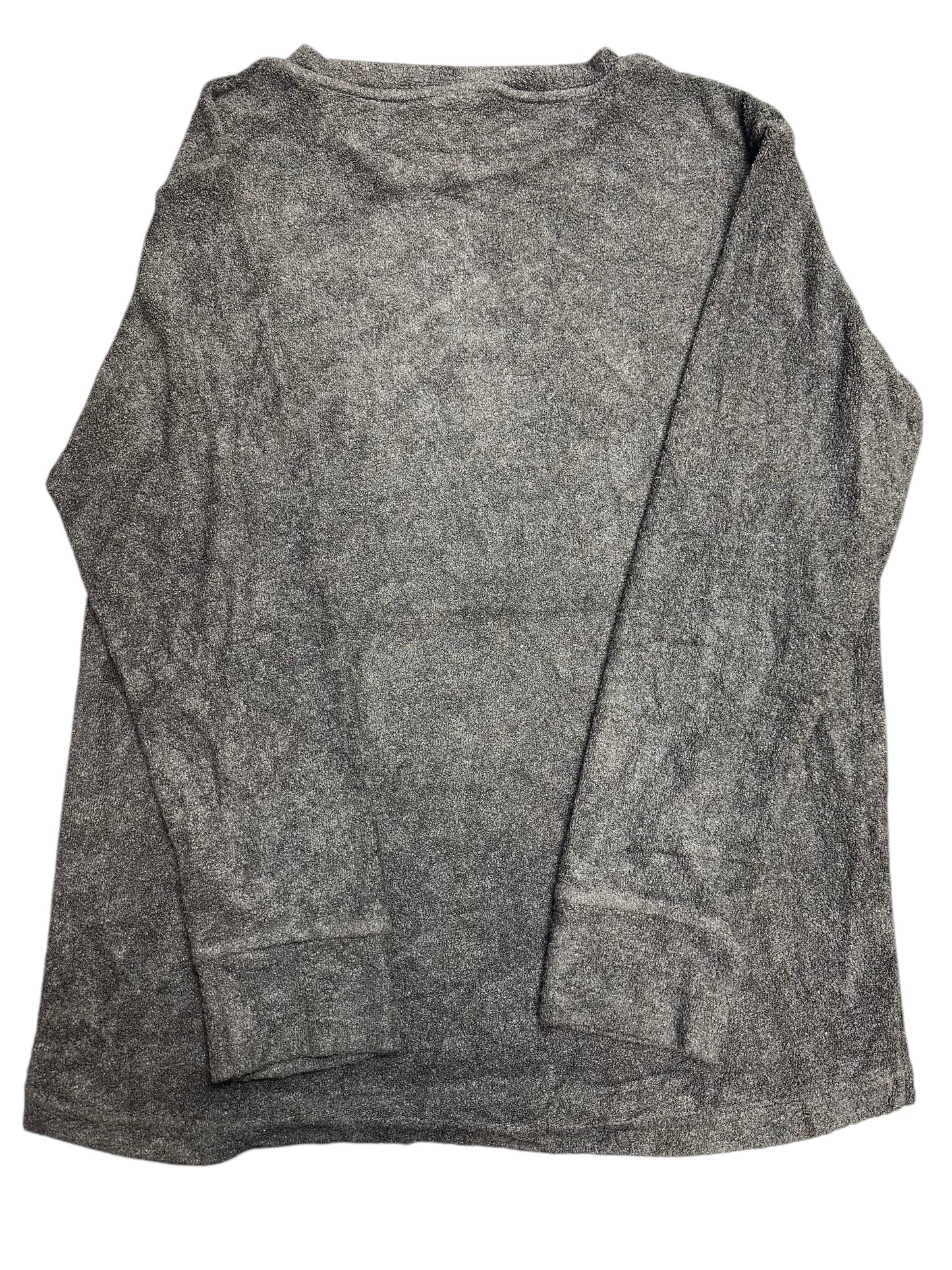 Top Long Sleeve By Clothes Mentor In Grey, Size: Xl