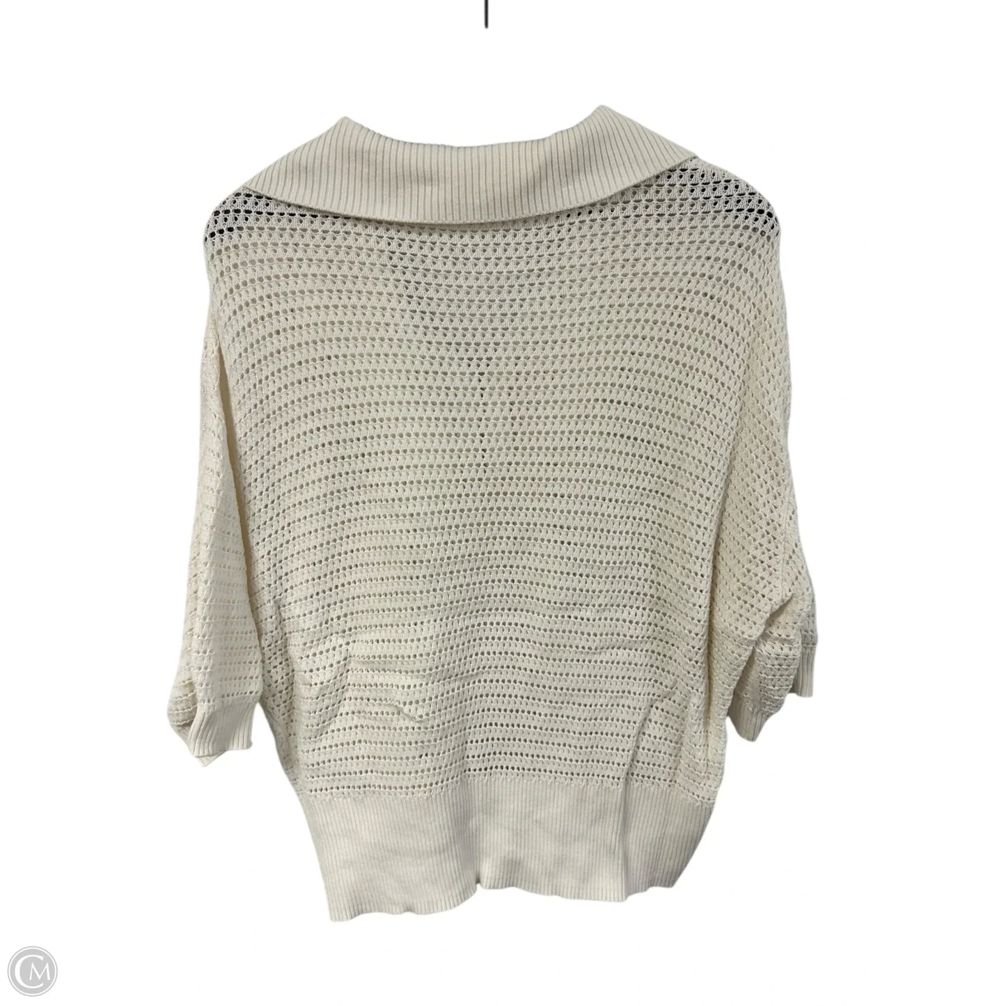 Sweater Short Sleeve By Calia In White, Size: L