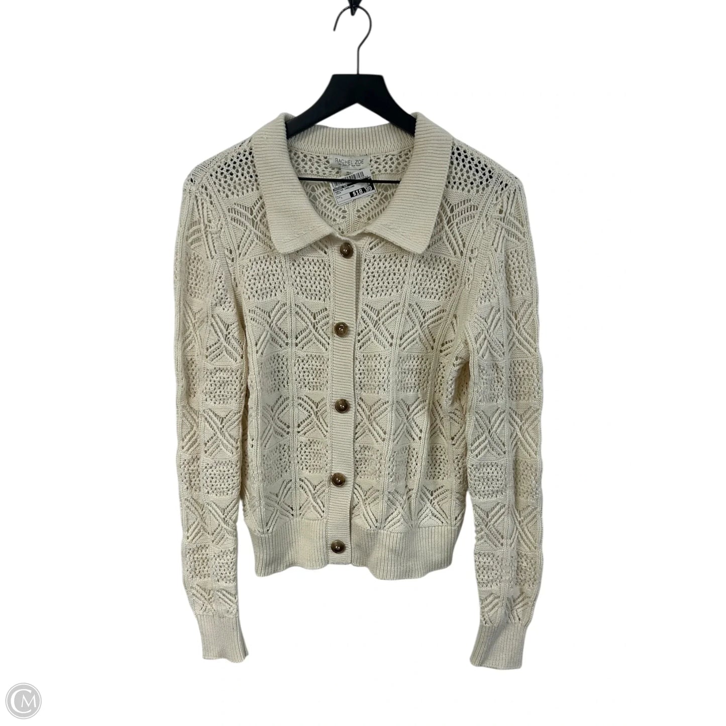 Sweater Cardigan By Rachel Zoe In Cream, Size: L