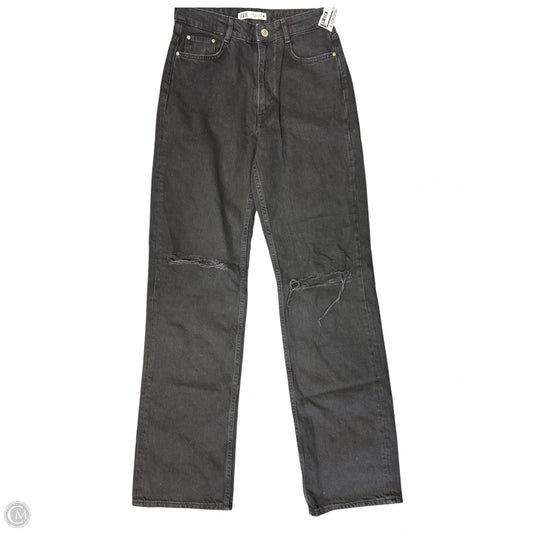 Jeans Straight By Zara In Black, Size: 6