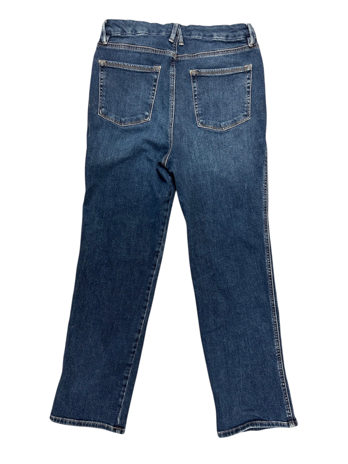 Jeans Straight By Good American In Blue Denim, Size: 12