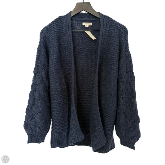 Sweater Cardigan By Nine West In Blue, Size: S