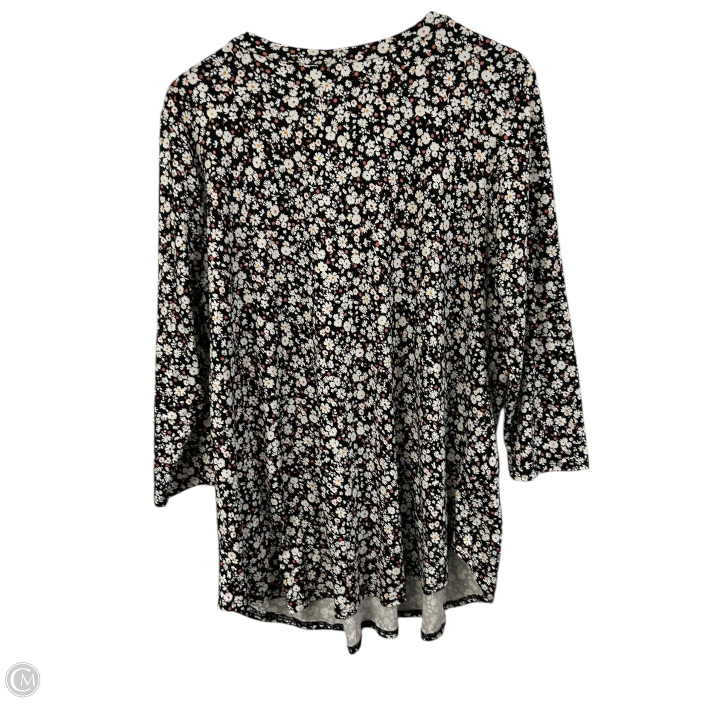 Top 3/4 Sleeve By Honeyme In Floral Print, Size: Xl