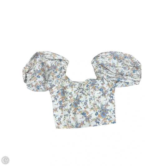 Top Short Sleeve By Abercrombie And Fitch In Floral Print, Size: M