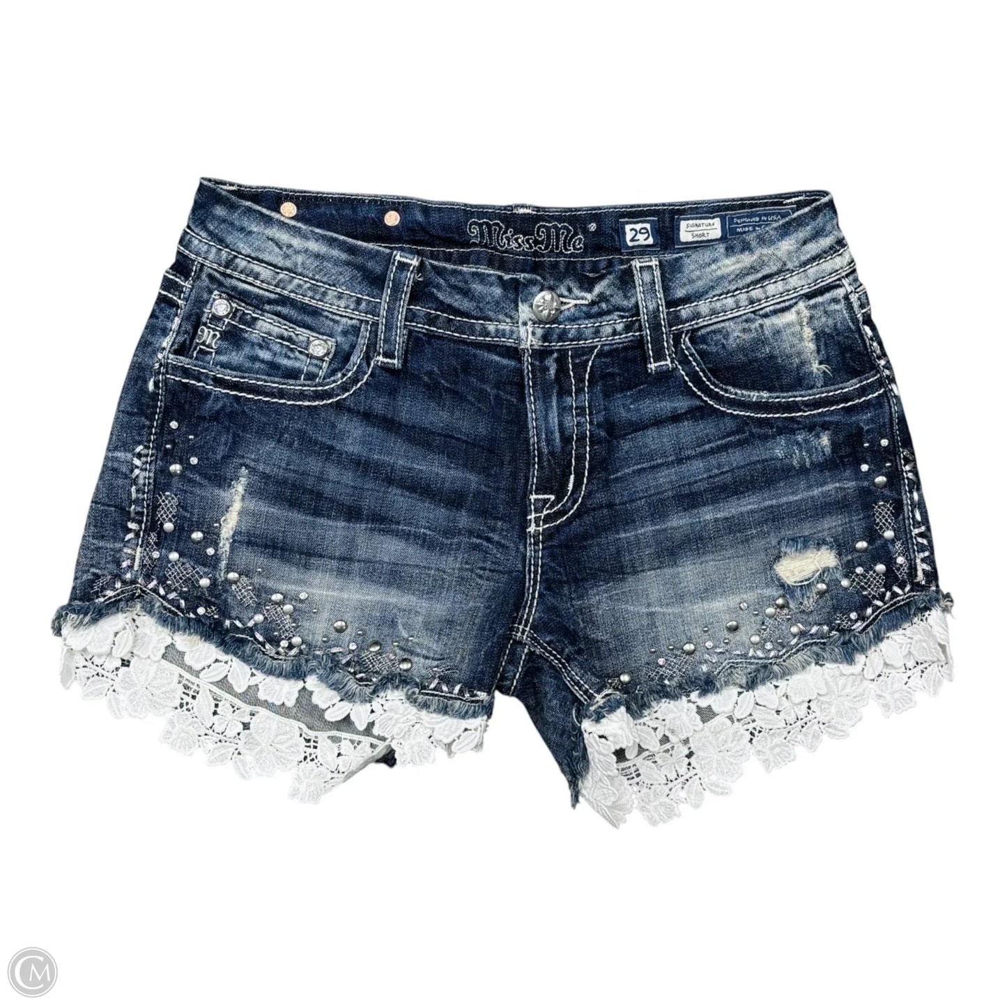 Shorts By Miss Me In Blue Denim, Size: 8