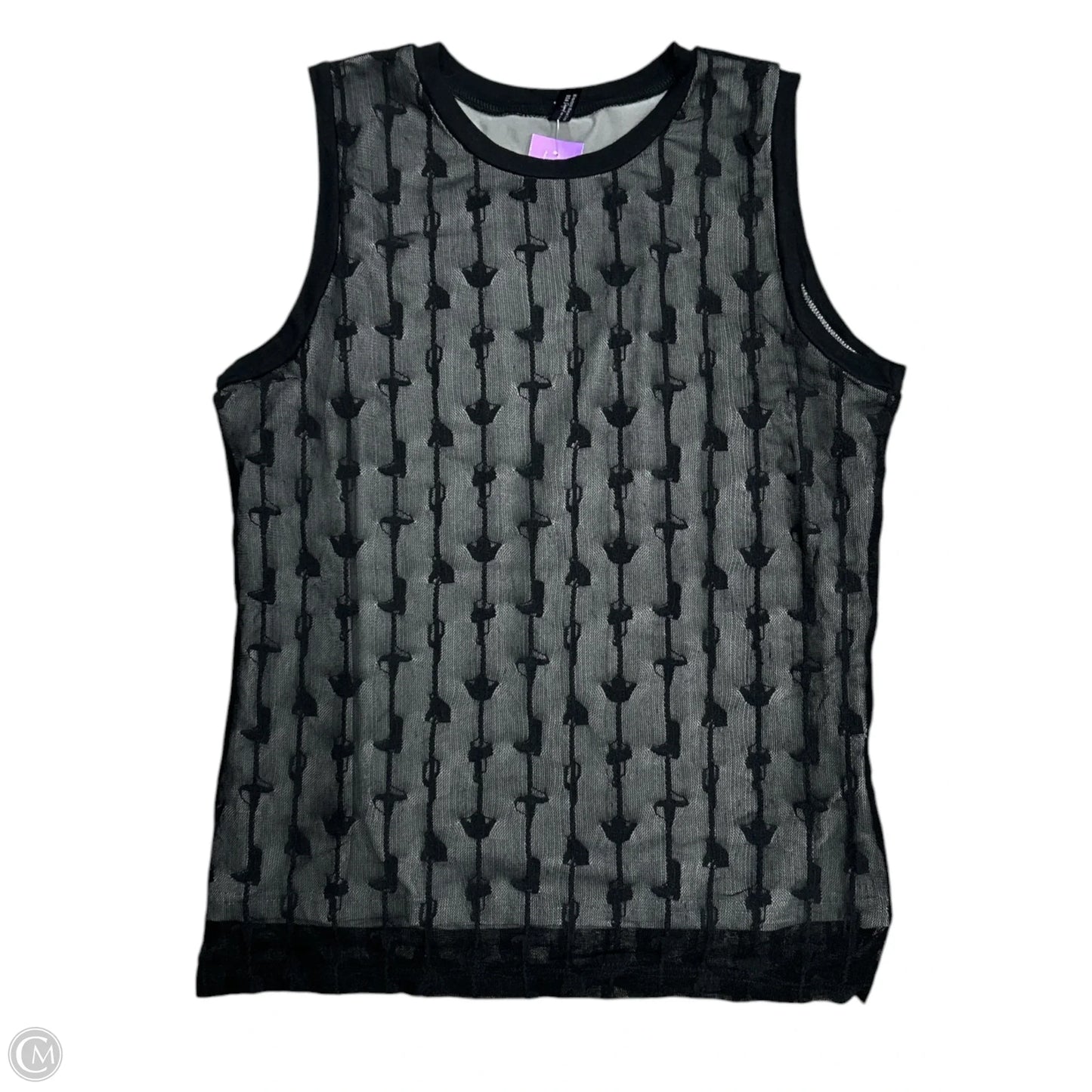 Top Sleeveless By Clothes Mentor In Black, Size: L