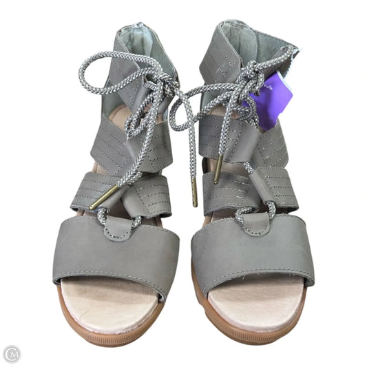 Sandals Heels Wedge By Sorel In Green, Size: 9.5