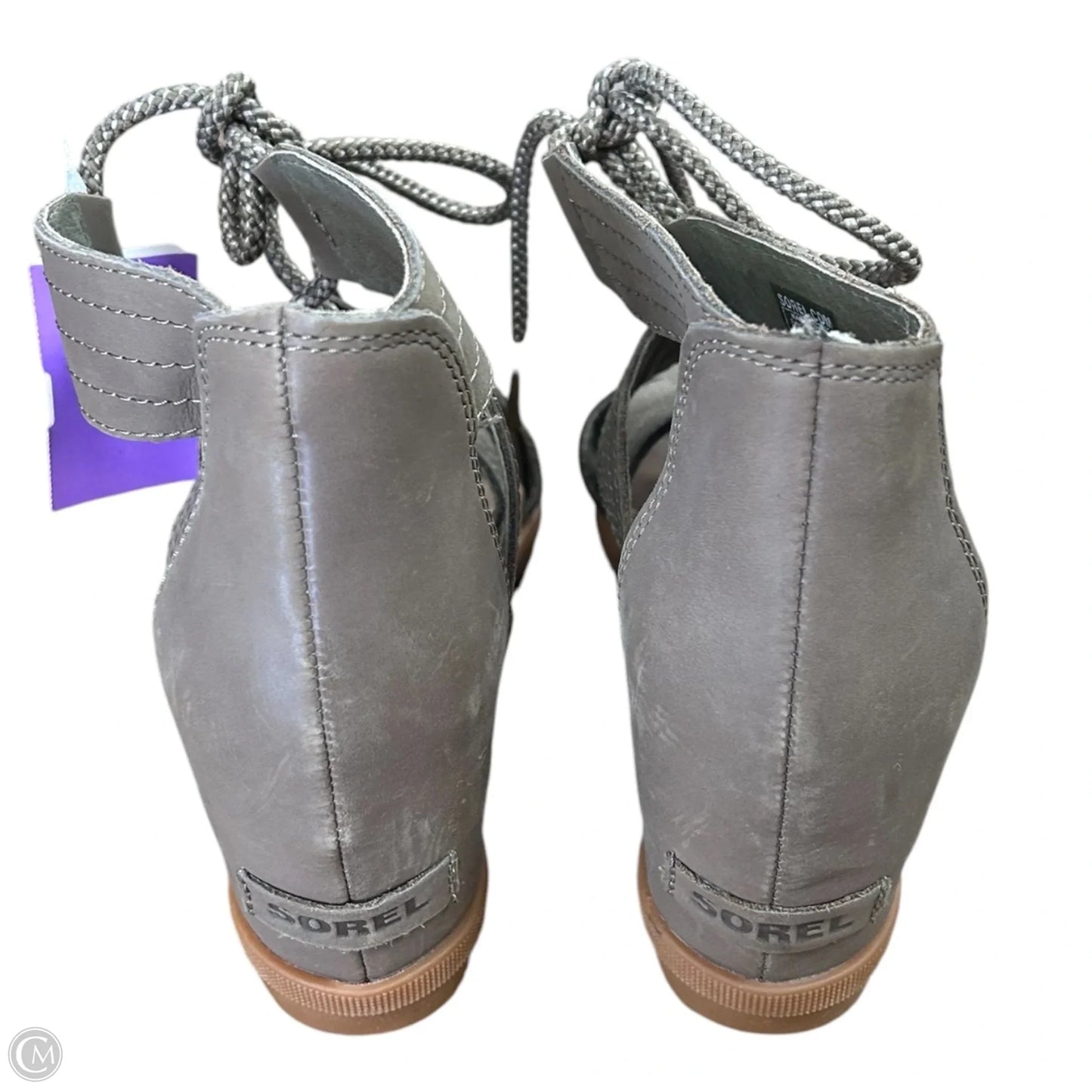 Sandals Heels Wedge By Sorel In Green, Size: 9.5