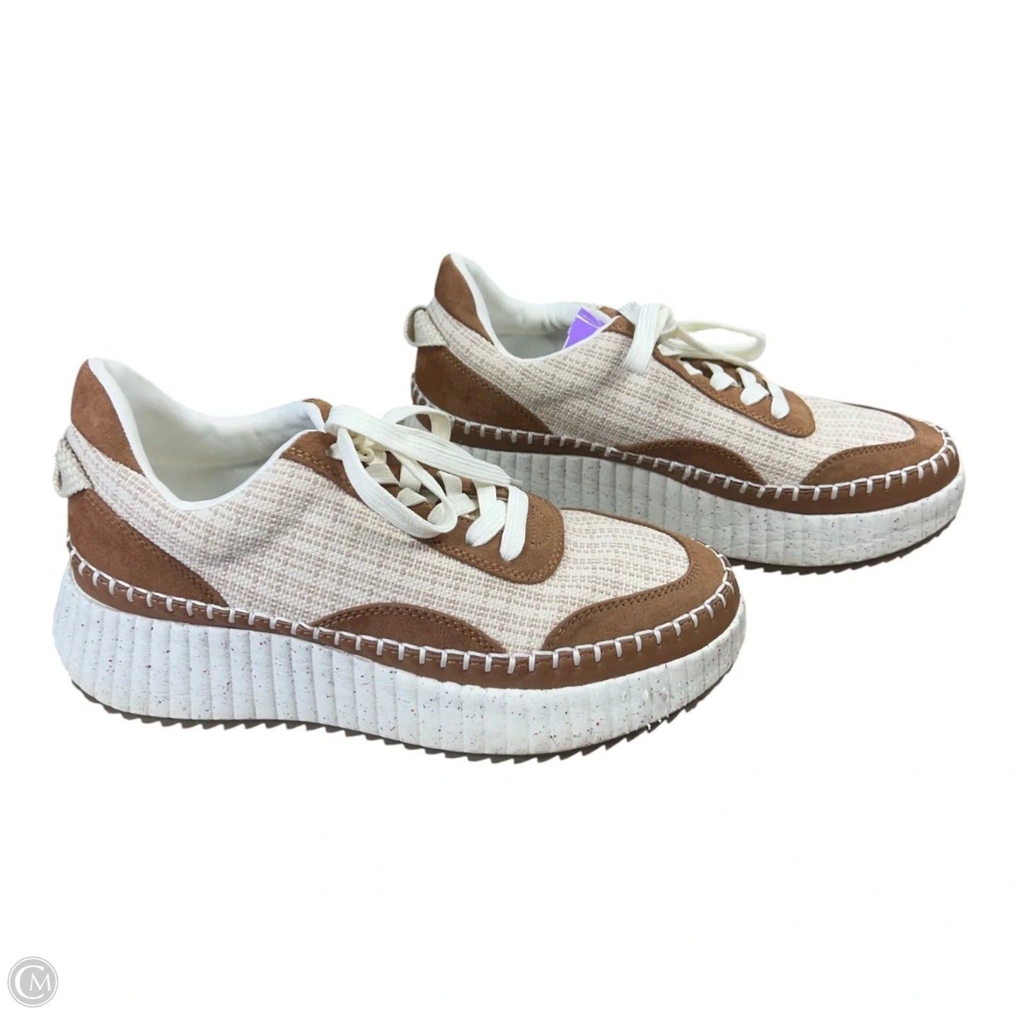 Shoes Sneakers Platform By Universal Thread In Brown & Cream, Size: 8.5