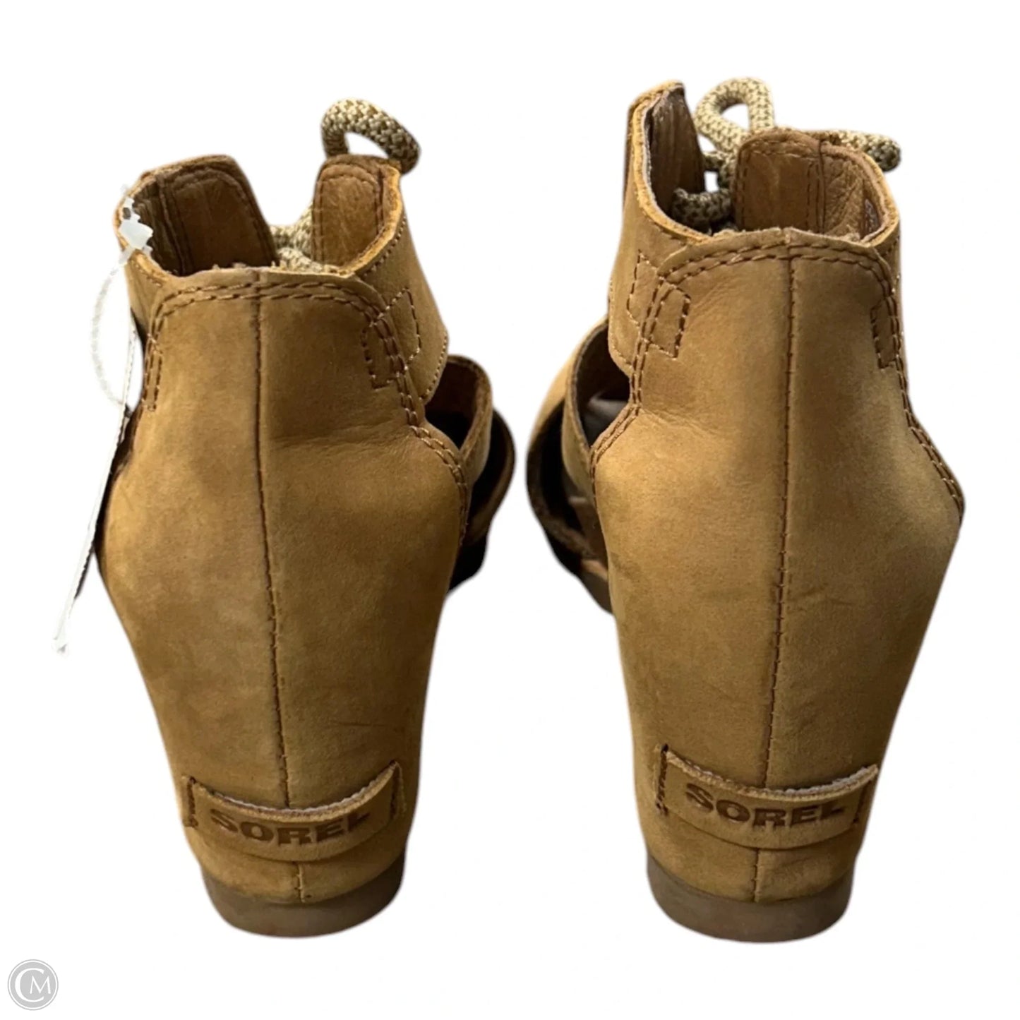 Sandals Heels Wedge By Sorel In Tan, Size: 6.5