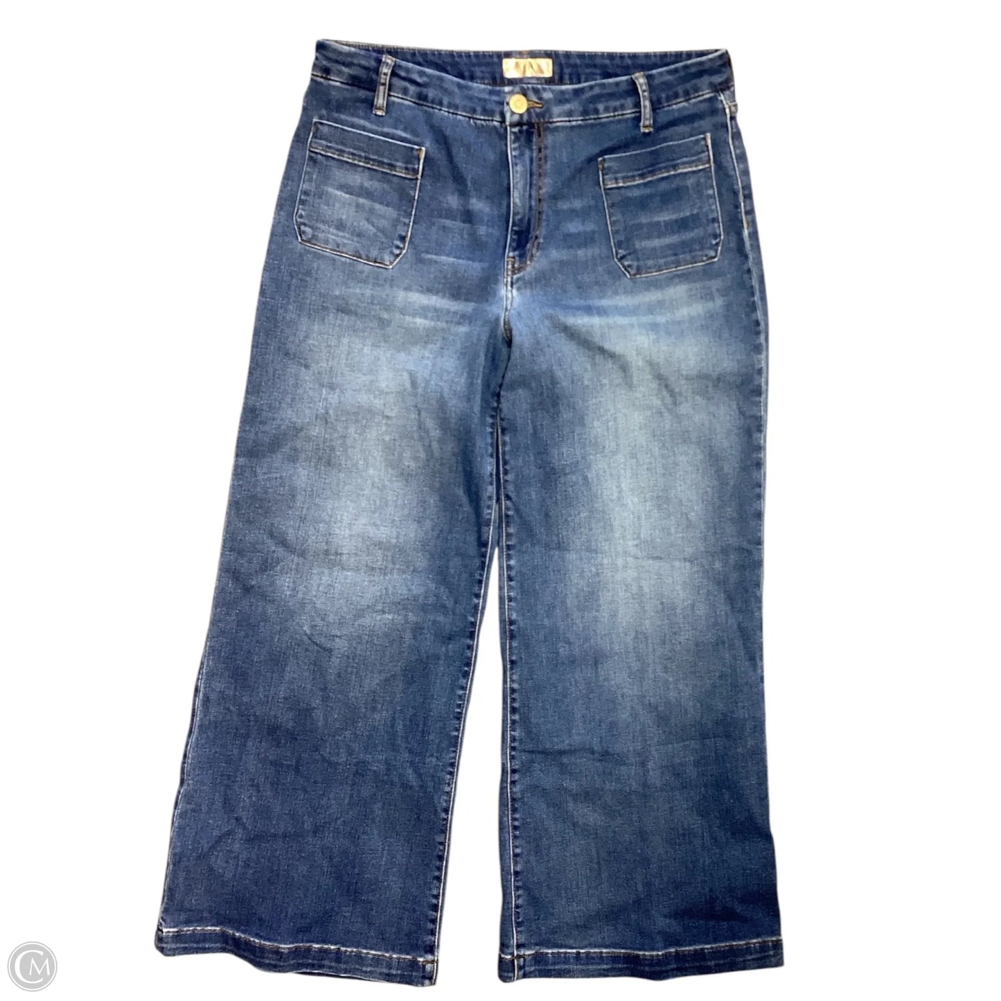 Jeans Wide Leg By Kut In Blue Denim, Size: 14