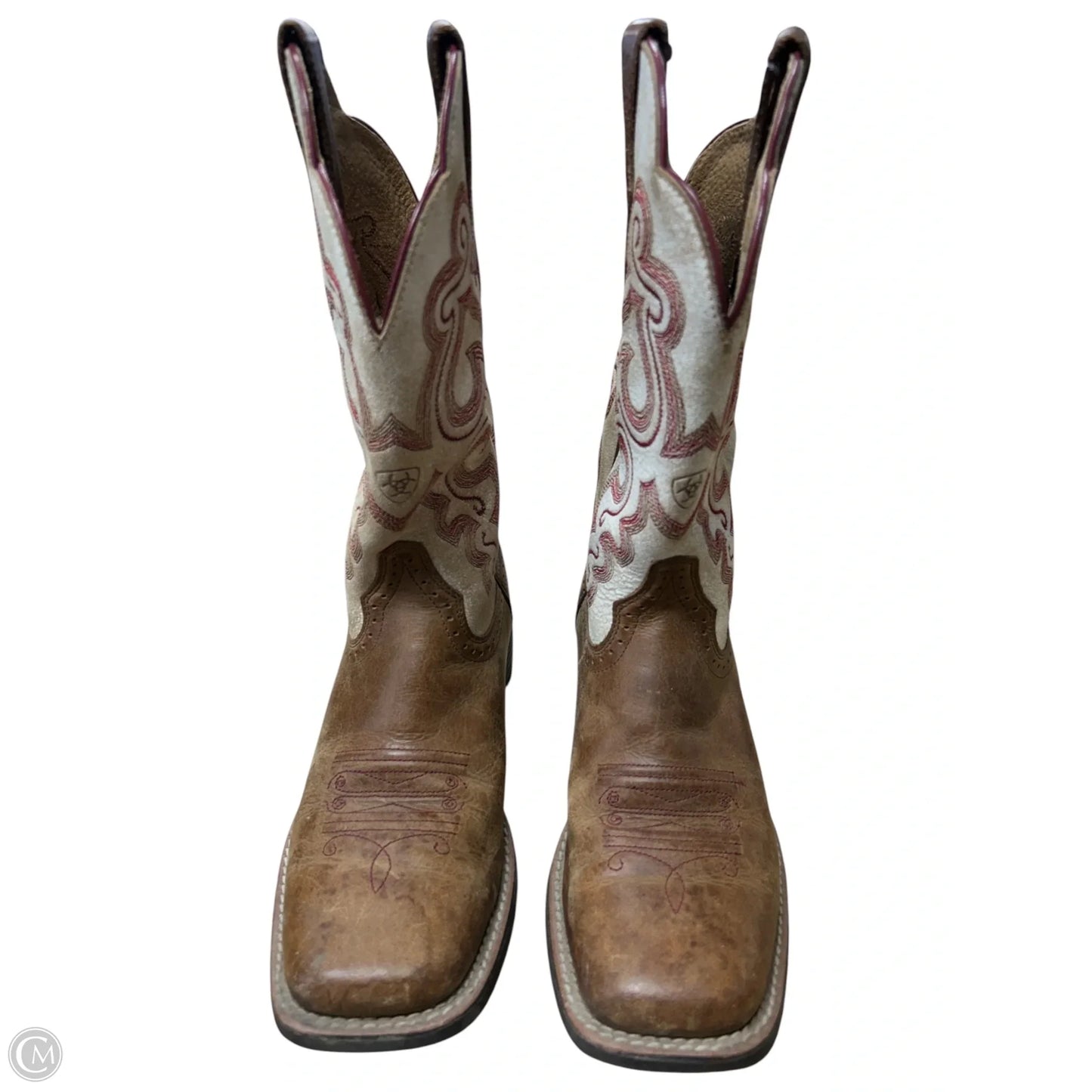 Boots Western By Ariat In Brown & Cream, Size: 6