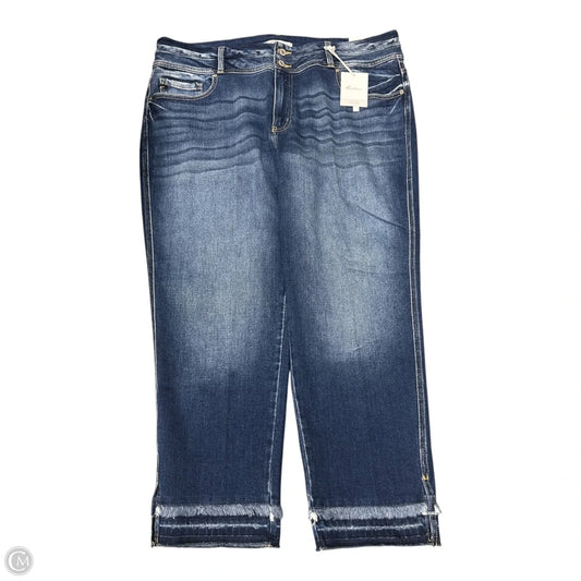 Jeans Straight By Kancan In Blue Denim, Size: 20