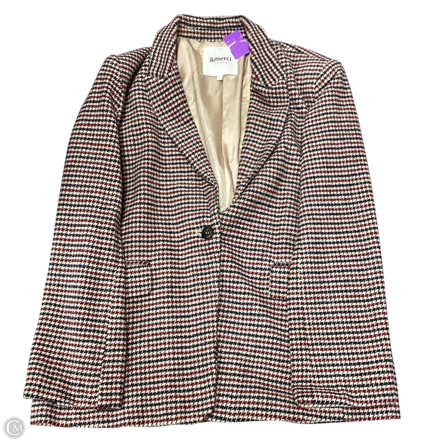 Blazer By &merci In Black & Tan, Size: M