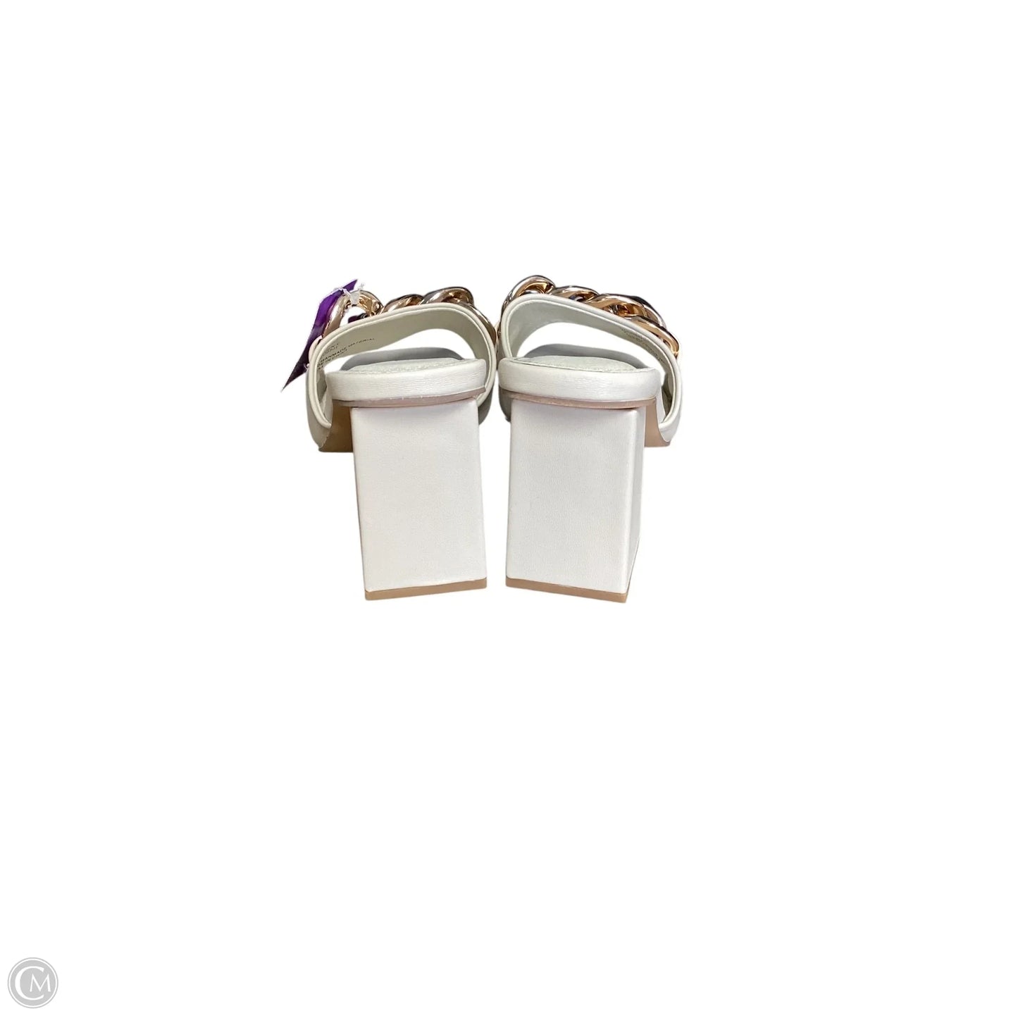 Sandals Heels Block By Madden Girl In Cream, Size: 7