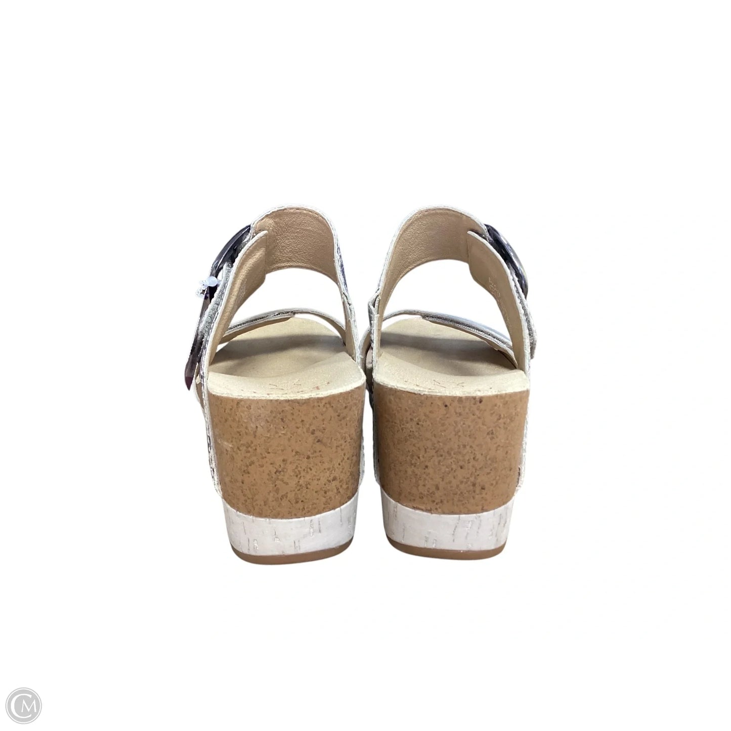 Sandals Heels Wedge By Dansko In Snakeskin Print, Size: 7.5