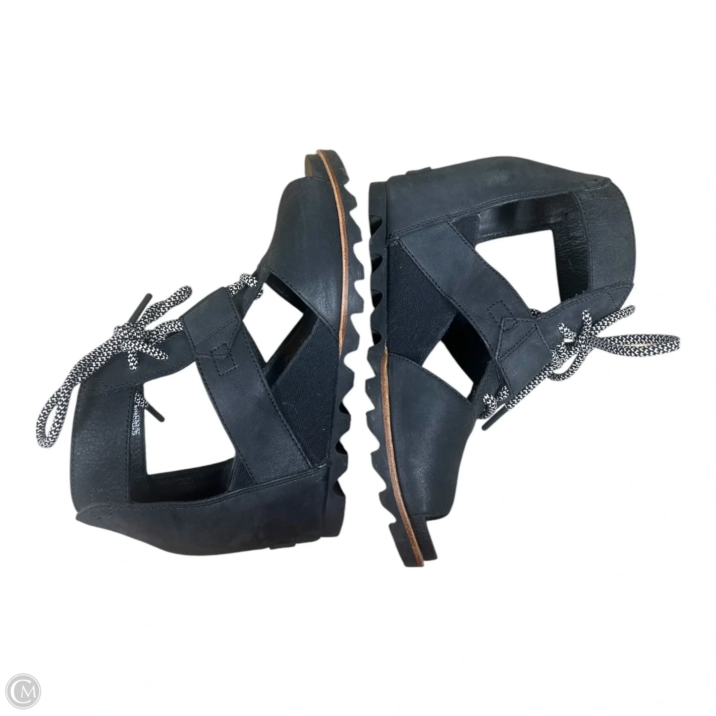 Sandals Heels Wedge By Sorel In Black, Size: 9.5