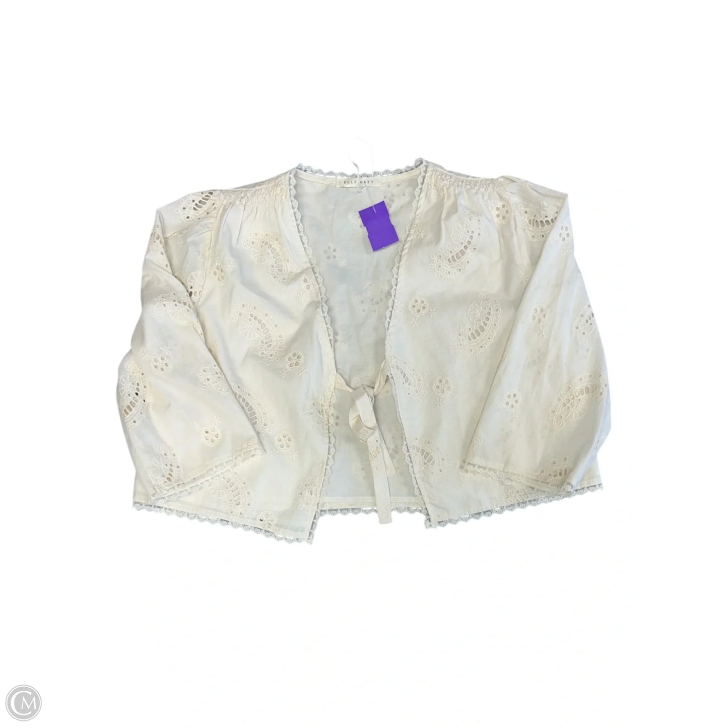 Cardigan By Clothes Mentor In Cream, Size: M